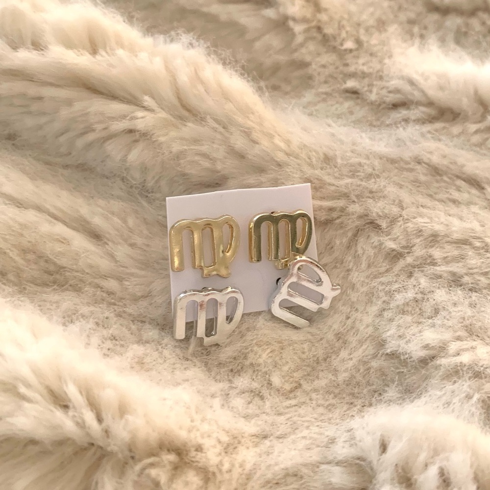 Virgo star sign earrings